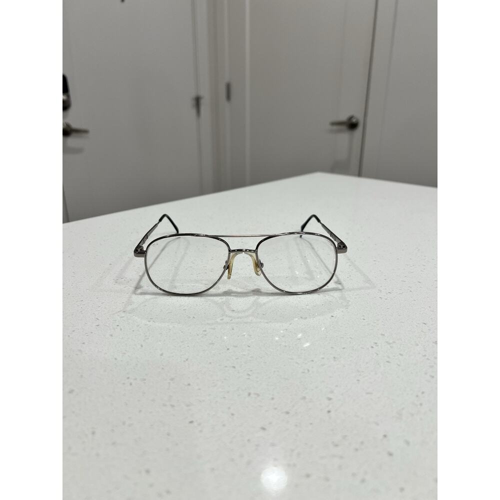 On Guard Og 095‎ Glasses Frames Only Silver 56-17-140